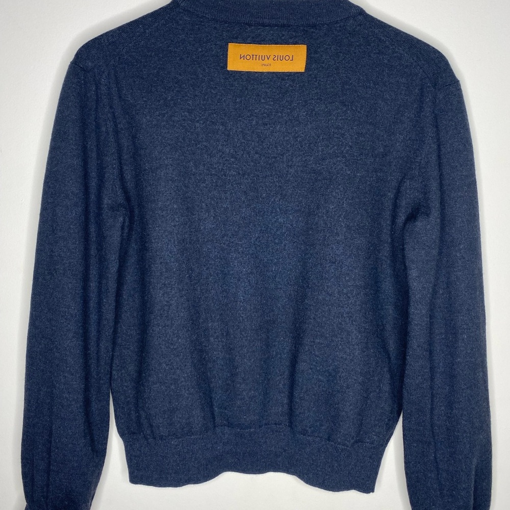 LOUIS VUITTON LV VIRGIL ABLOH Black Wool Reverse Label Uniforms Sweater S